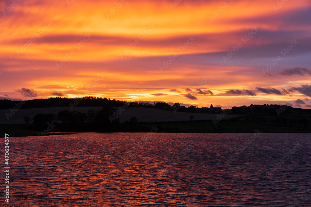 Naklejka premium Northumberland Sunset