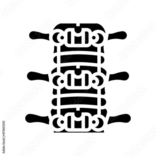 spinal fusion glyph icon vector. spinal fusion sign. isolated contour symbol black illustration