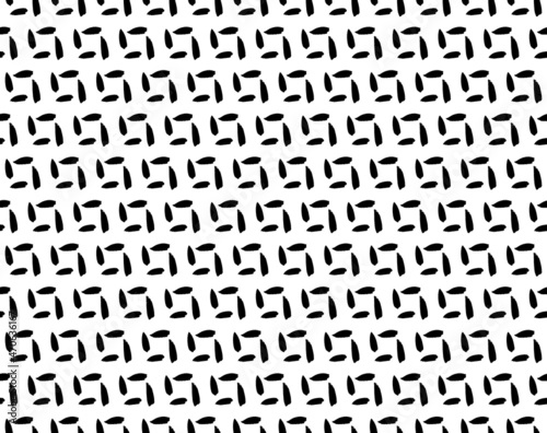 Abstract brush stroke basket weave checked motif. Vector seamless pattern.