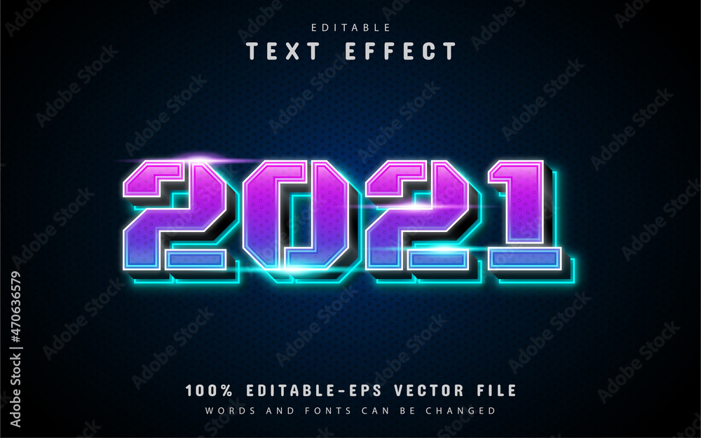 2021 Blue Purple Gradient Text Effect