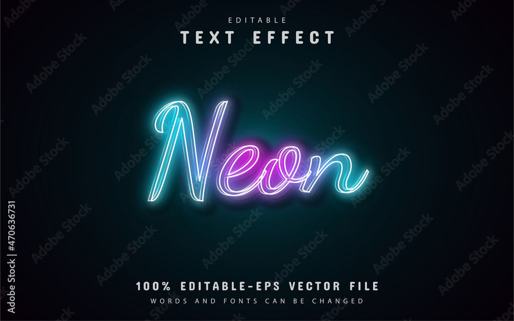 Neon Gradient Text Effects