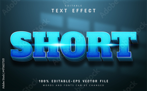 Short Text Blue Gradient Text Effect