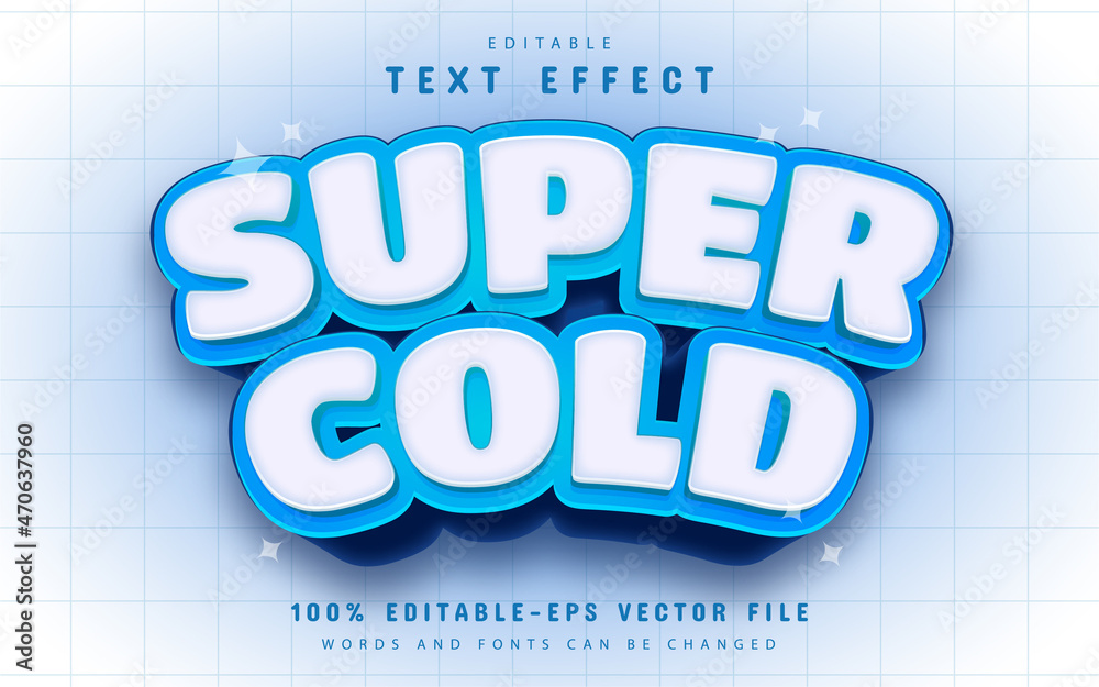 Super Cold Text Effect Editable