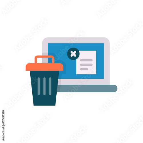 Unnecessary Files vector Flat Icon Design illustration. Web And Mobile Application Symbol on White background EPS 10 File