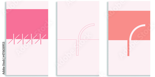 Social media editable covers with simple design elements . Contemporary style . Post frame stories templates.  Layout for promotion .Media banner .Vector