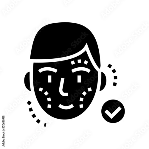 facial reconstruction surgery glyph icon vector. facial reconstruction surgery sign. isolated contour symbol black illustration