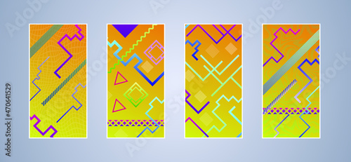 Abstract modern background. Geometric shapes and lines. Colorful gradient vector texture