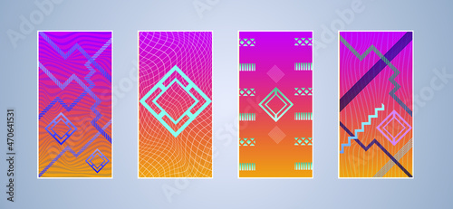 Abstract modern background. Geometric shapes and lines. Colorful gradient vector texture