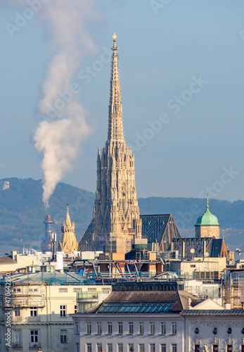 Photography Tower of St. Stephen's cathedral in Vienna, Austria
