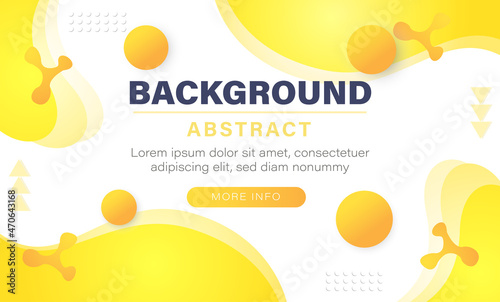 Illustration abstract background yellow gradient and 3d effect