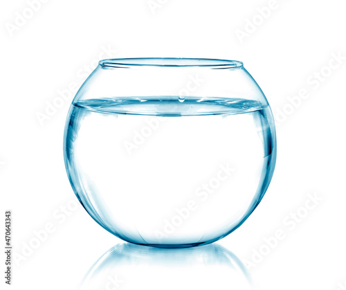 a fish bowl, isolated on white