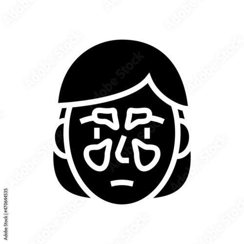 sinus problems glyph icon vector. sinus problems sign. isolated contour symbol black illustration