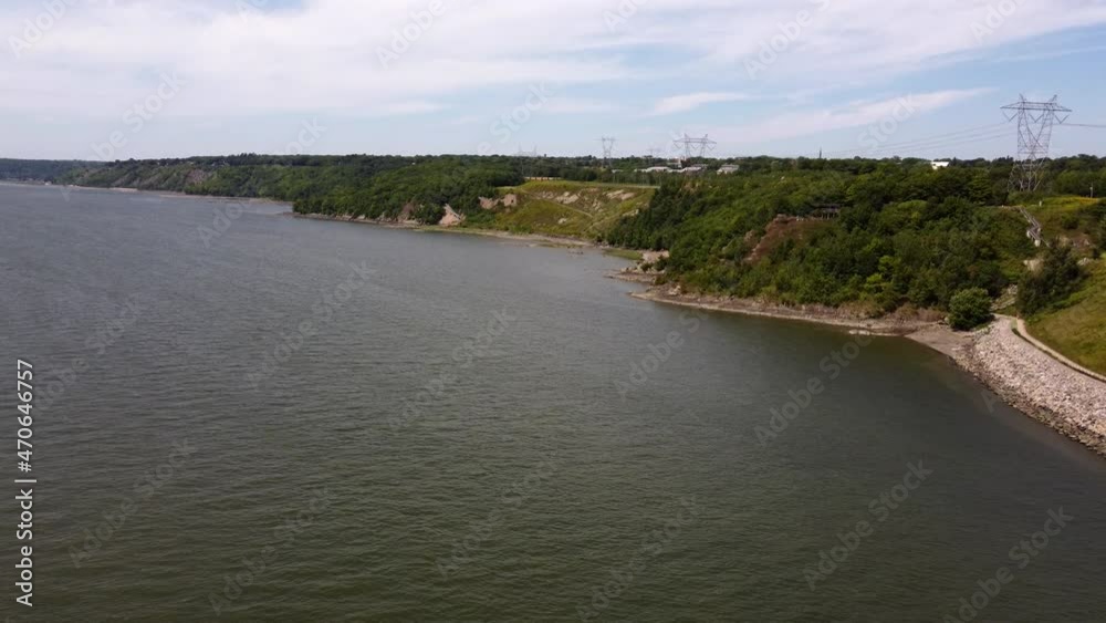Aerial View of st-laurence river in quebec City Aerial View of st-laurence river in quebec City