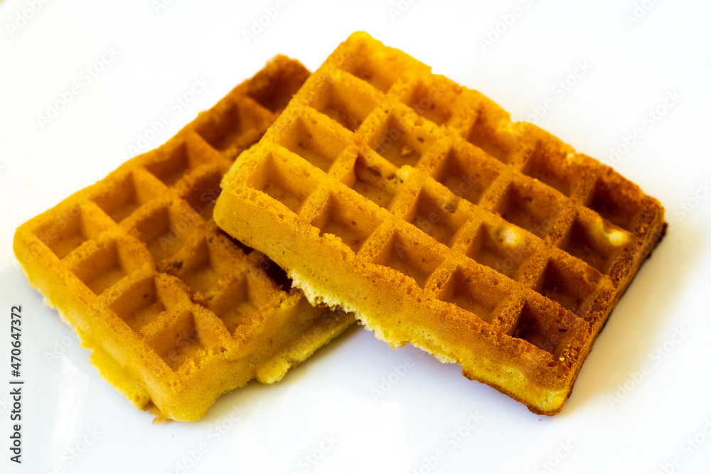 waffles isolated on white background waffles isolated on white background