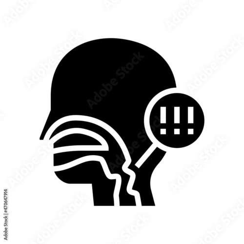 dysphagia disease glyph icon vector. dysphagia disease sign. isolated contour symbol black illustration