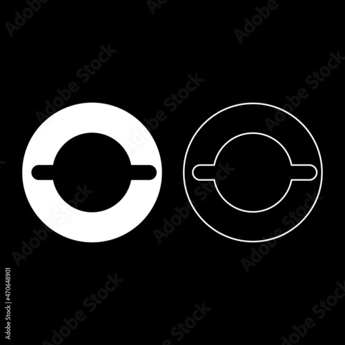 Gasket with groove laying icon white color vector illustration flat style image set
