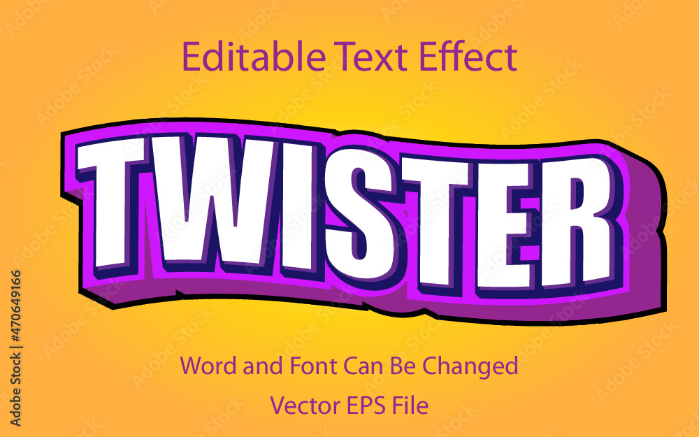 white text effect illustrator Twister white text effect illustrator Twister