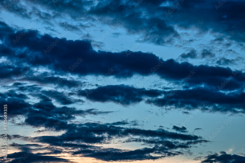 Colorful sunset sky and clouds, image twilight background