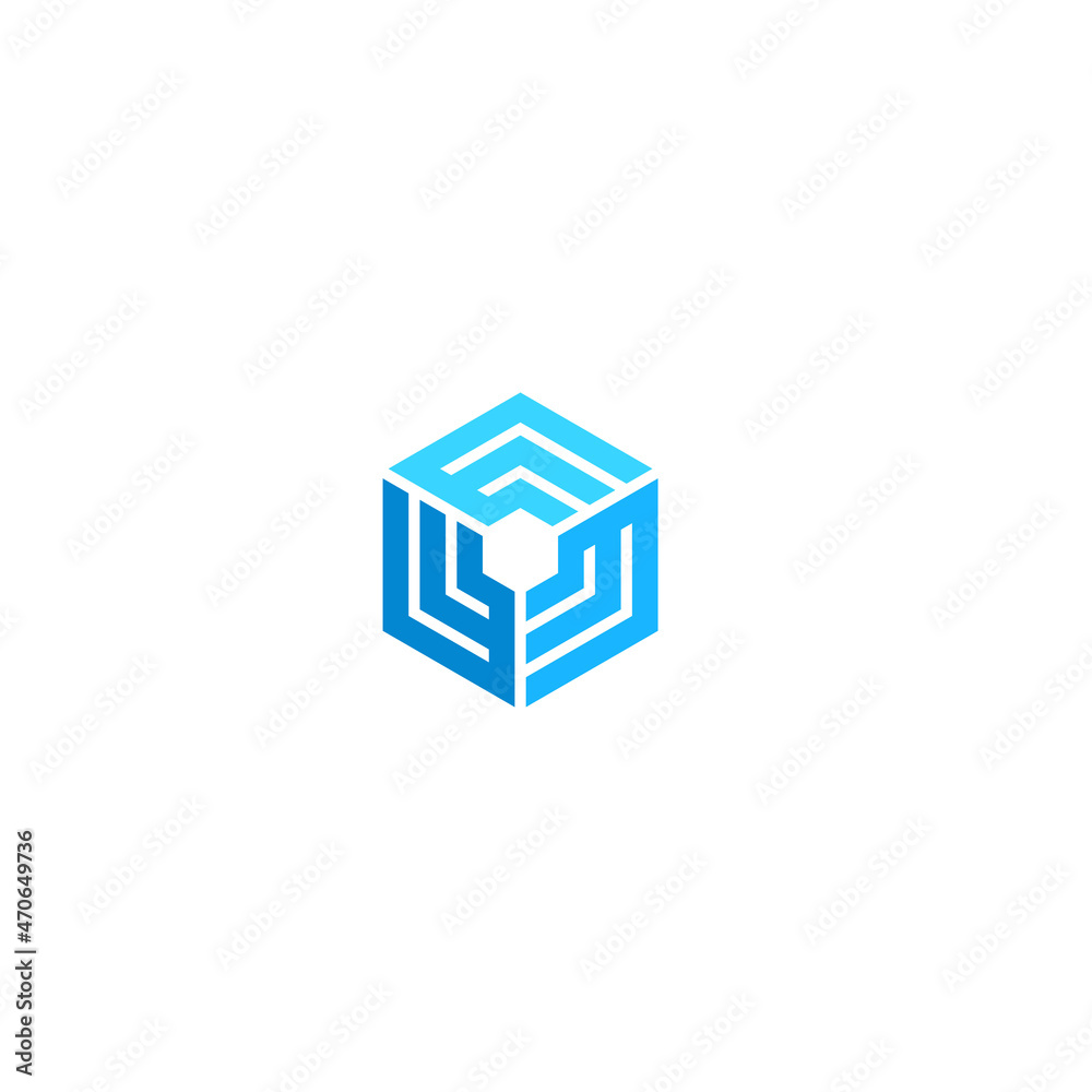 Illustration vector graphic template of box polygon logo Illustration vector graphic template of box polygon logo