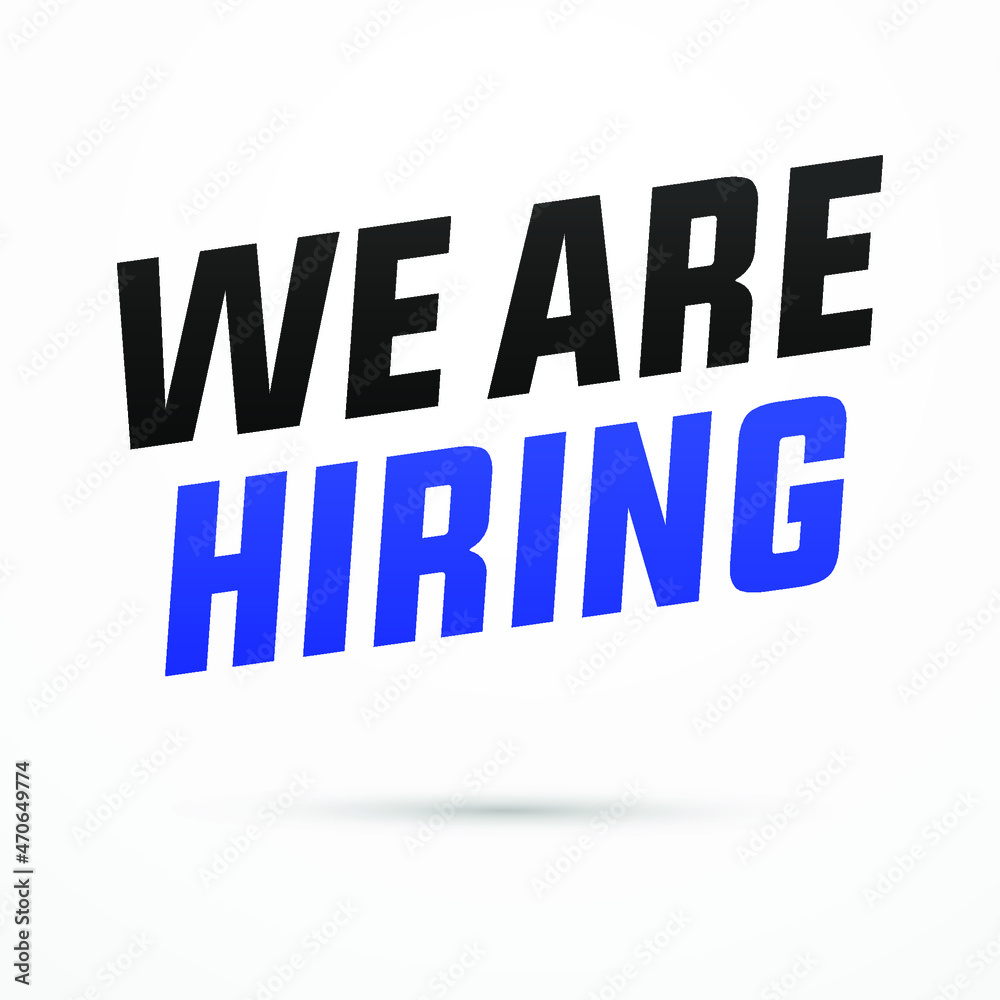 - **we are hiring ( positive )**
    - we are hiring modern, creative banner, design concept, social media template, marketing, advertising, and communication concept  with white text on a  blue backg