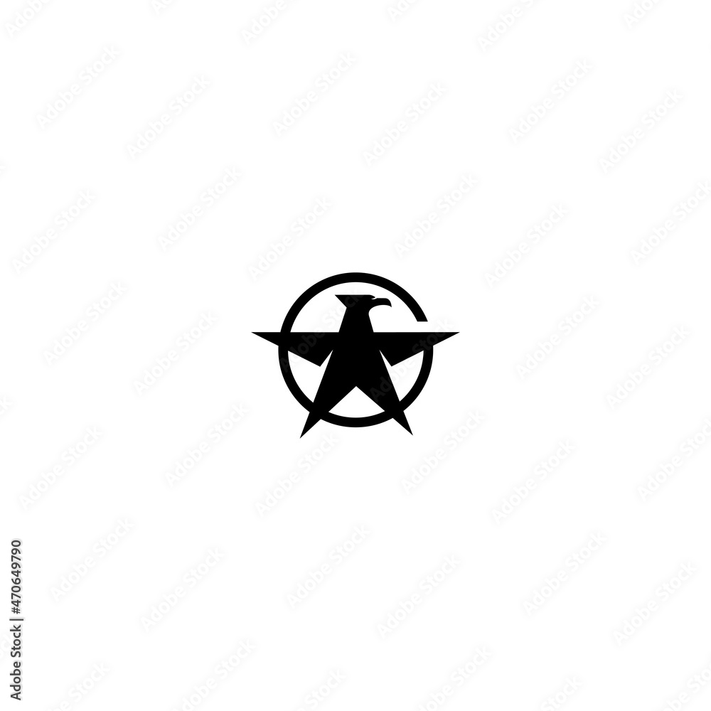 Illustration vector graphic template of eagle star logo Illustration vector graphic template of eagle star logo