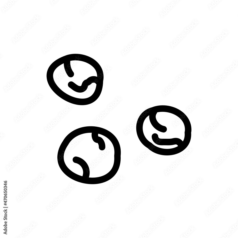 meatball icon with black outline style