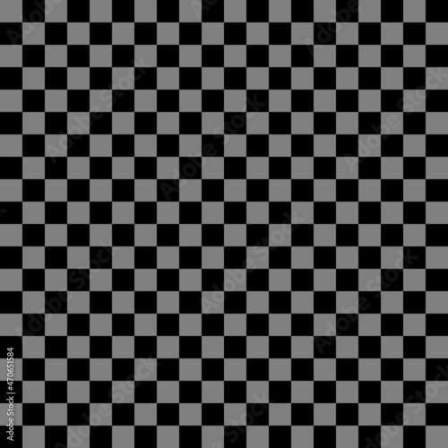 Two color checkerboard. Black and Grey colors of checkerboard. Chessboard, checkerboard texture. Squares pattern. Background.