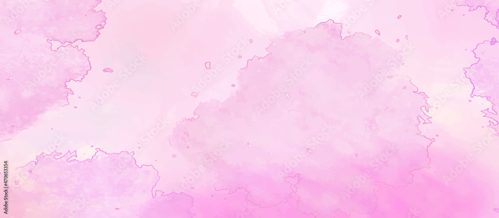 Blush pink watercolor fluid painting vector design card. Dye splash style. Alcohol ink. Isolated and editable. Pink watercolor illustration on white paper texture. soft coral pink watercolor vector. 