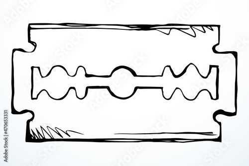 Sharp steel blade. Vector drawing