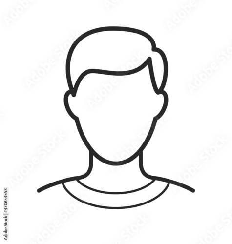 simple human male head outline