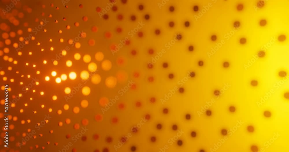 3d render with yellow background with small cubes, soft focus