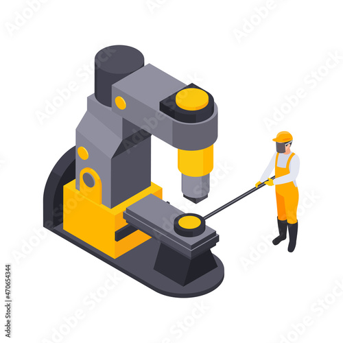Steel Welding Man Composition