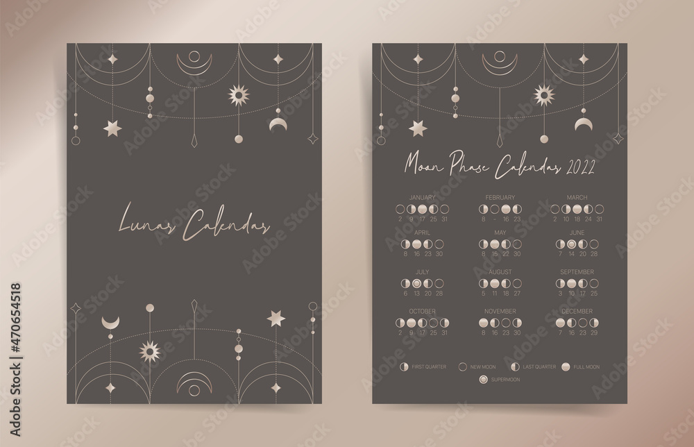 2022 Pearl White Many Moons Calendar
