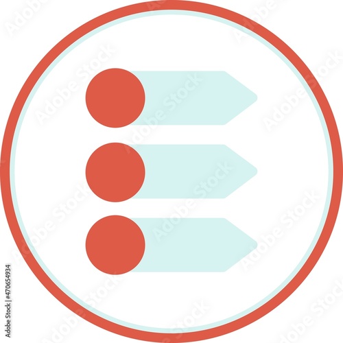 Priority Flat Circle Vector Icon Design