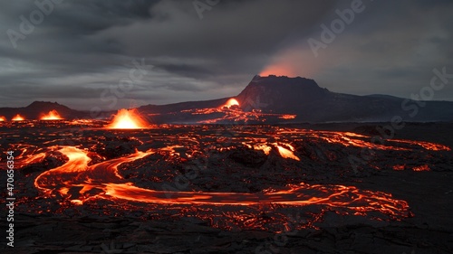 Volcanic field Fagradalsfjall