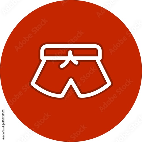 Trouser Line Circle Vector Icon Design