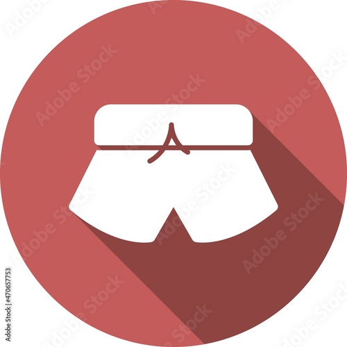 Trouser Glyph Circle Vector Icon Design