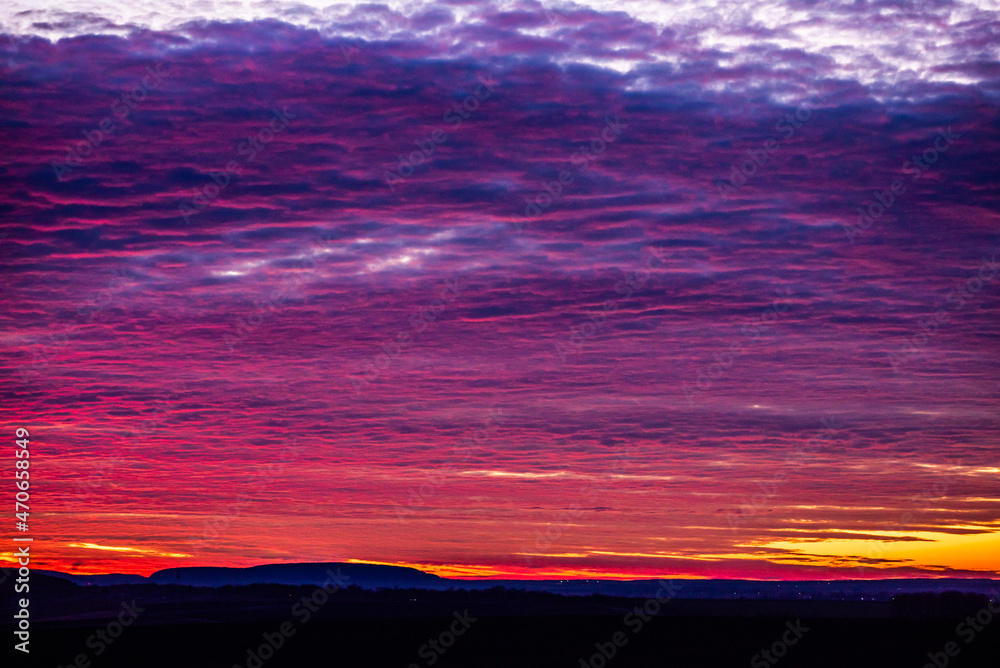Colorful sunset. Purple and red colours Colorful sunset. Purple and red colours