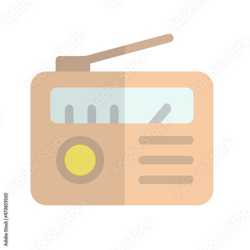 Radio Flat Light Vector Icon Design