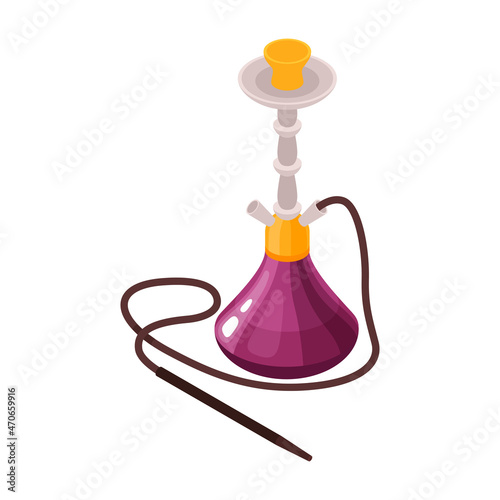 Classic Hookah Isometric Composition