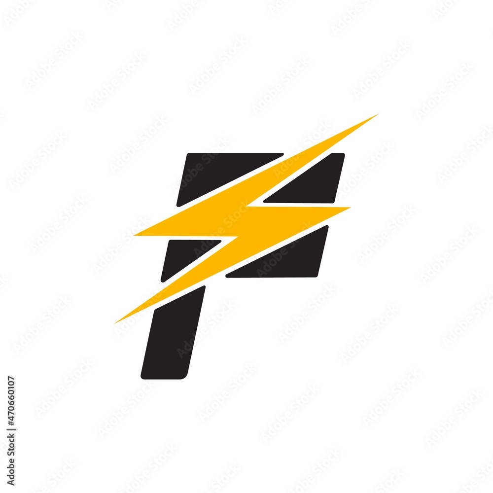Letter F logo design. Thunder and bolt lightning flash logo icon template design. Power energy vector illustration Letter F logo design. Thunder and bolt lightning flash logo icon template design. Power energy vector illustration