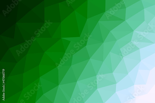 Low poly gradient different shades of green abstract background