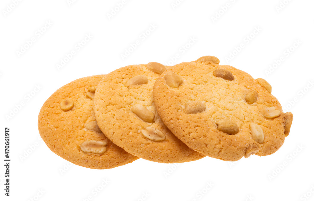 cookies with peanuts isolated