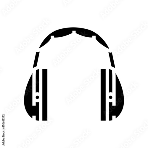 ear muffs glyph icon vector. ear muffs sign. isolated contour symbol black illustration