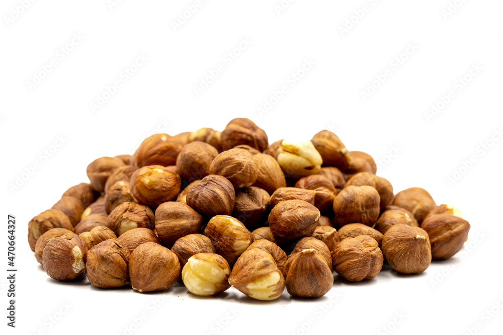 Hazelnut kernel isolated on white background. Snack fresh Peeled hazelnuts. close up Hazelnut kernel isolated on white background. Snack fresh Peeled hazelnuts. close up