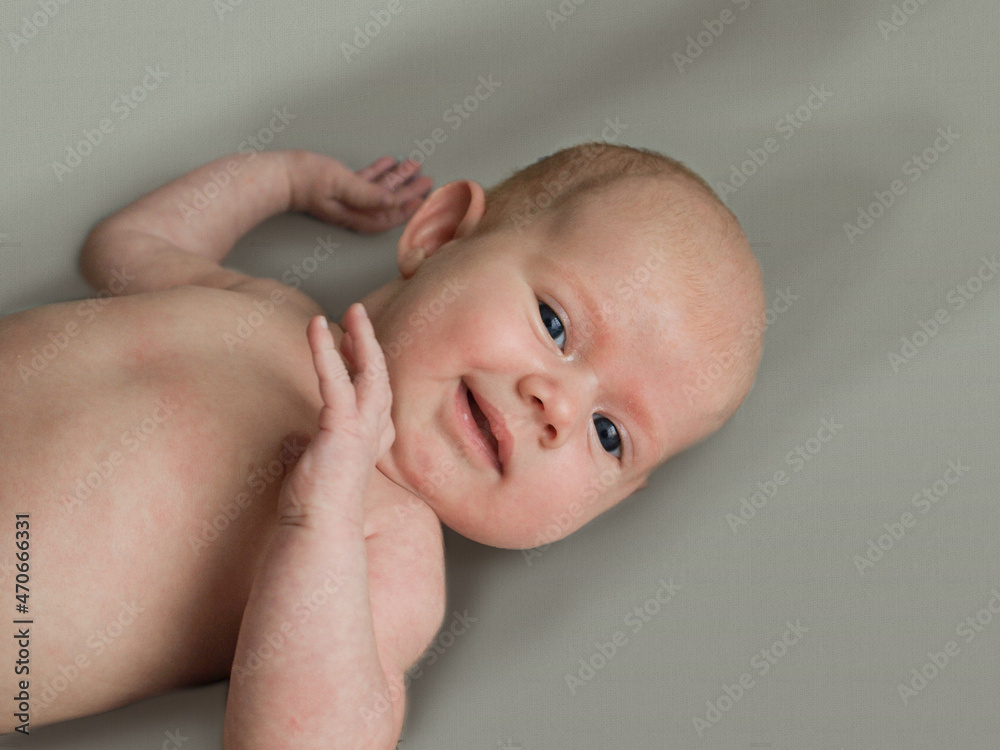 smiling baby on a solid background smiling baby on a solid background