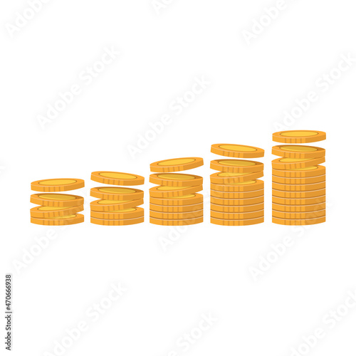 Stack of Gold Coins icon sign