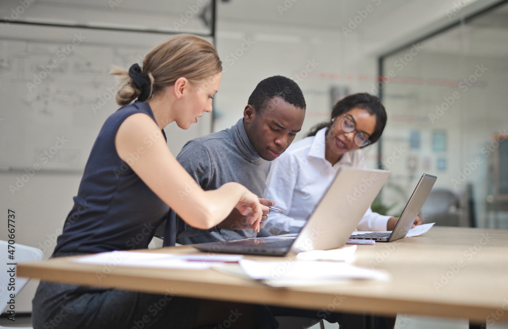 young businesspeople working in the office