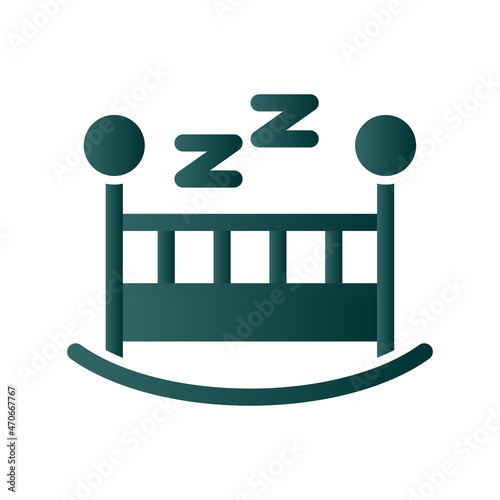  Crib Glyph Gradient Vector Icon Design