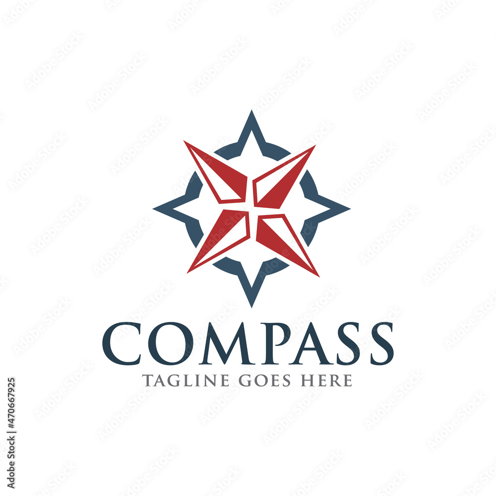 compass adventure logo icon vector template.